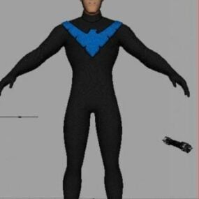 Arkham City Batman Nightwing Animovaná série 3D model