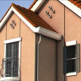 Gable Roof House 3d model