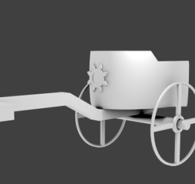 نموذج العربة اليونانية القديمة ثلاثي الأبعاد