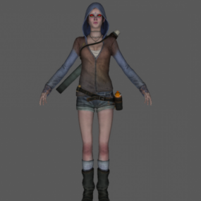 Kat Girl Character 3d model