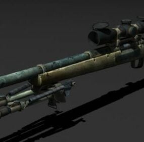 Pistolet de sniper M24 modèle 3D