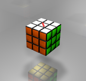 Model Rubik Kubus 3d