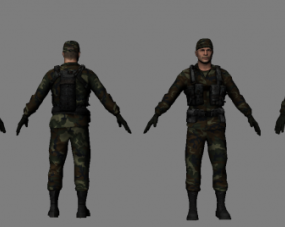 3д модель солдата