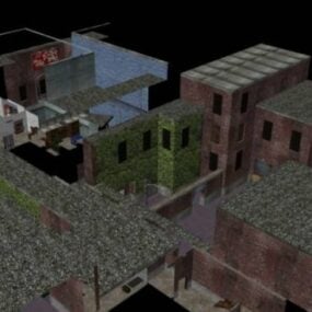 Model 3D zewnętrznej wioski CS Backalley