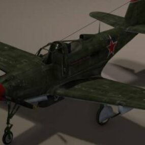 Venäjän WW2 Airacobra Aircraft 3D-malli