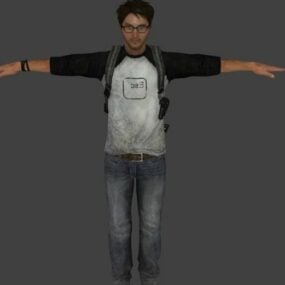 Alex Weiss Charakter 3D-Modell