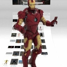 Modelo 3d del personaje de Marvel Iron Man