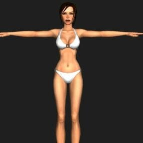 Model 3d Watak Bikini Lara Croft