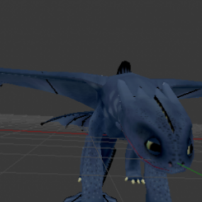 Night Fury Character 3d-modell