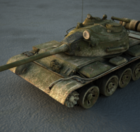 Mô hình vũ khí xe tăng T-55 3d