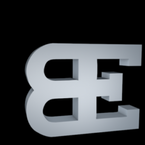 Model 3d Font Skrip Logo