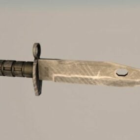 سكين القتال المقاتل نموذج ثلاثي الأبعاد