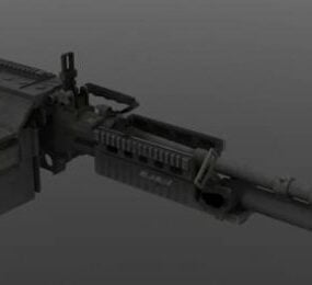 M60E4 Machine Gun 3d model