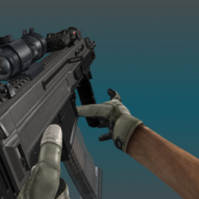 Animation Cz805 Gun Weapon 3d model