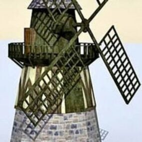 3D model větrného mlýna