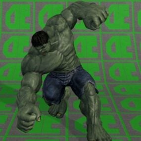 Modelo 3d do personagem Hulk
