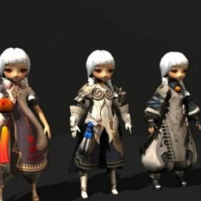 Blade N Soul Little Girl Characters 3D-malli