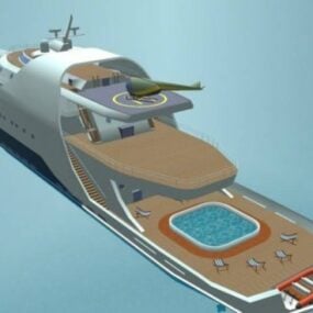 Туристична яхта 3d модель