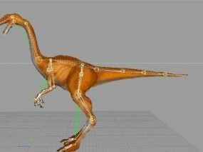 Model 3D dinozaura Gallimimus