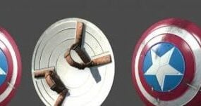 Modello 3d gratuito di Captain America Shield
