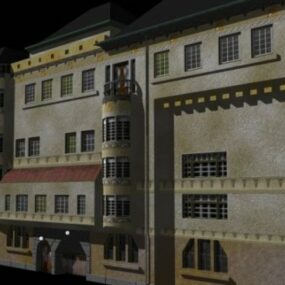 3D-Modell eines Vintage-Wohngebäudes