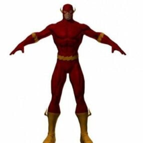 Flash Barry Allen Heldencharakter 3D-Modell