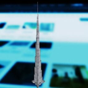 Modelo 3D do arranha-céu Burj Khalifa
