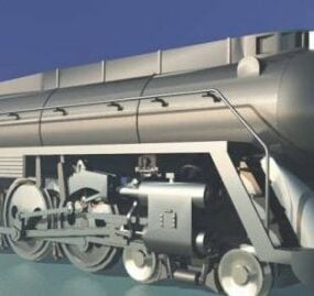 機関車の列車の先頭の 3D モデル