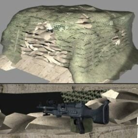 MG Nest Miltary Weapon 3D -malli