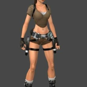 Modelo 3d del personaje Lara Tomb Raider
