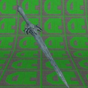 דגם תלת מימד של נשק חרב קרח