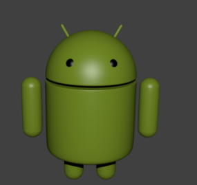 Modelo 3d do logotipo 3d do Android