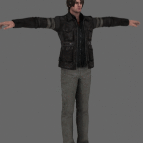 3D model mužské postavy Leon