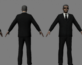 Secret Service Agent Man 3d model