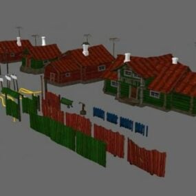 Modern Village Houses 3d model