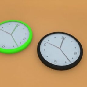 Jednoduché nástěnné hodiny zdarma 3D model