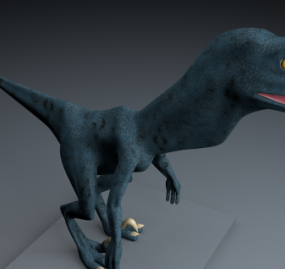 Modello 3d del dinosauro Veloraptor