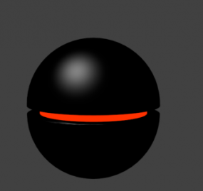 Robot flotante negro modelo 3d