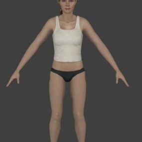 Modello 3d del personaggio della ragazza della biancheria intima di Alice Wake