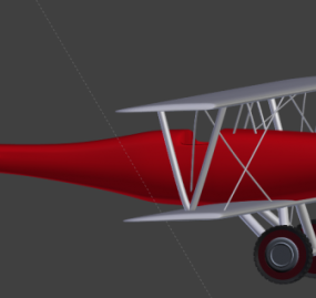 双翼飞机老式飞机3d模型