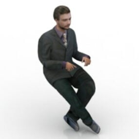 スーツを着たビジネスマンのキャラクター3Dモデル
