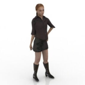 Mode vrouw karakter 3D-model