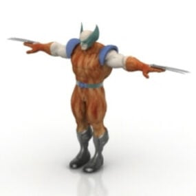 Modello 3d del giocattolo di Wolverine