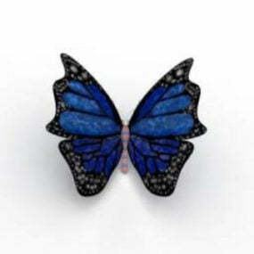 Modelo 3d de borboleta azul