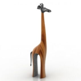 Zabawkowa rzeźba żyrafy Model 3D