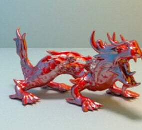 中国のドラゴンの飾り 3D モデル