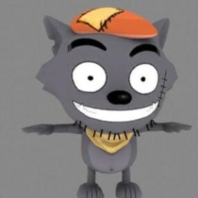 Cartoon Wolf 3d model