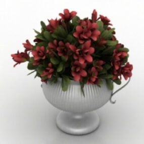 Bellissimo modello 3d di fiori in vaso