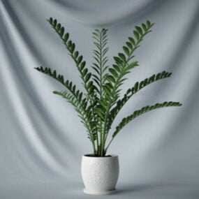 3D-Modell einer Topfpflanze für zu Hause