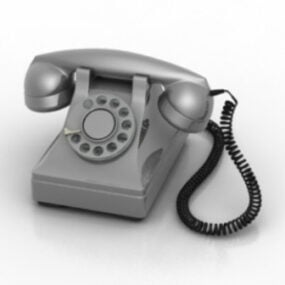 Vintage Number Telephone דגם תלת מימד